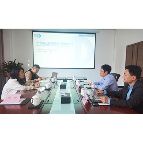 公司總經理呂大偉、總經理助理王志勇赴東旭集團氫能融合產業園，與投資中心總經理張茜、北京氫沄新能源科技公司理事趙珩接洽，建立合作意向